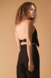 Halter Neck Vest - Black